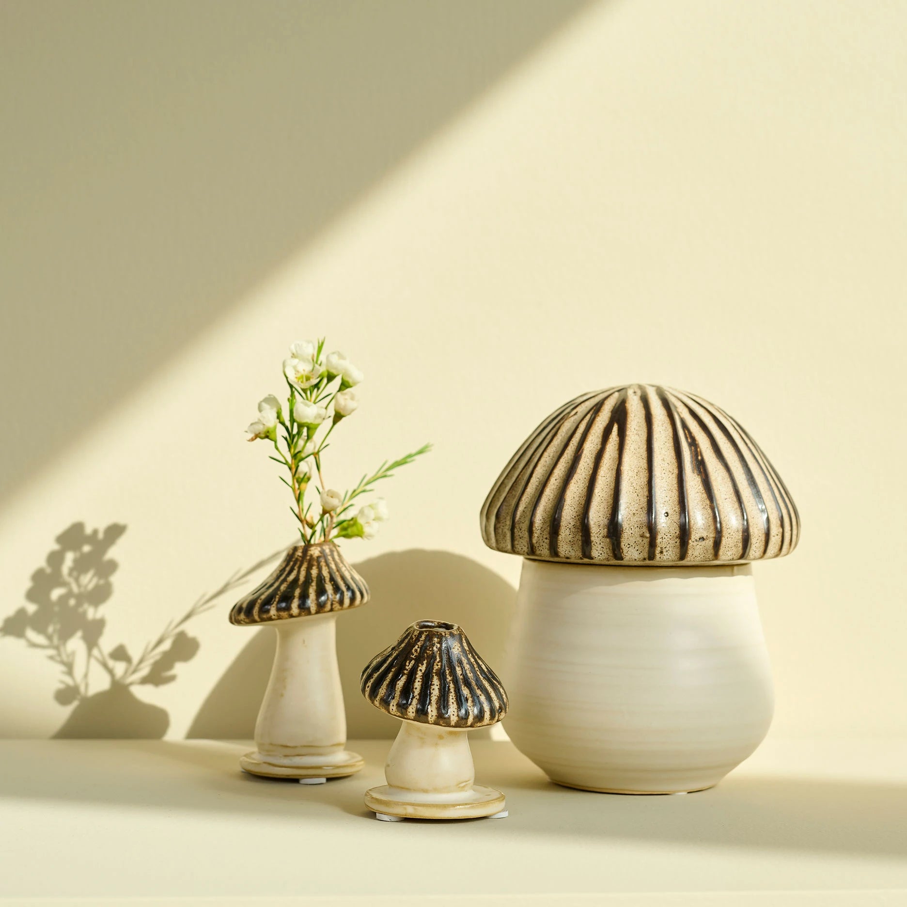 Arti Fungi Vase Hellbraun H9